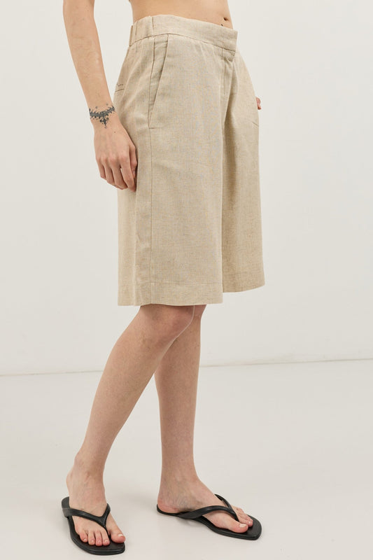 Women's Relaxed-Fit Linen-Blend Shorts