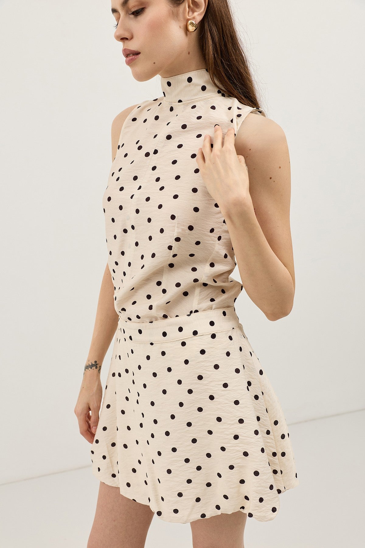 Polka-Dot Mini Skirt