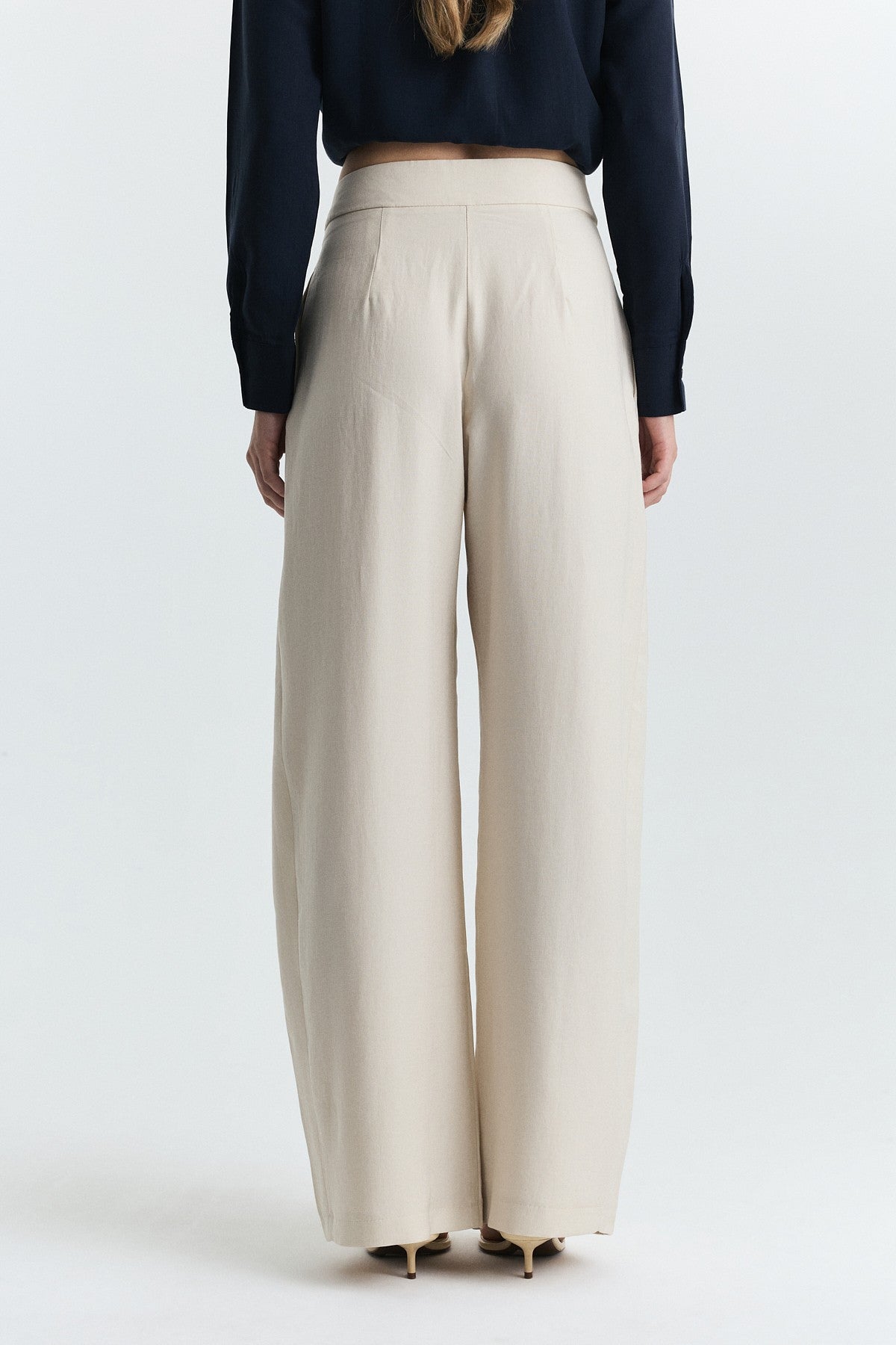 Pleated Wide-Leg Pants