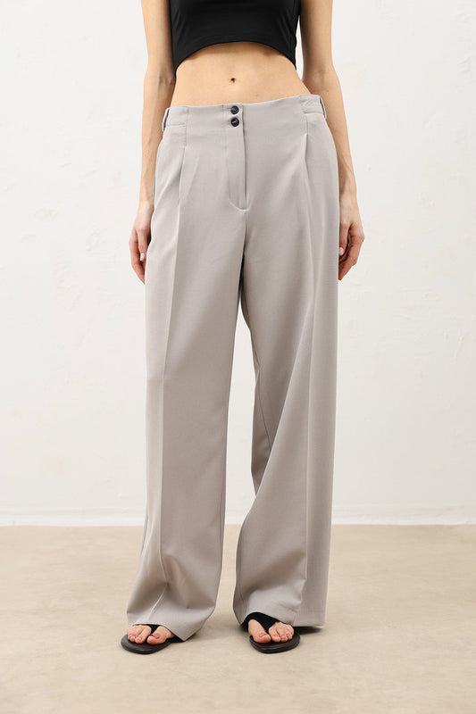 Antioch Pens Women's Wide-Leg Pants with Detailed Design