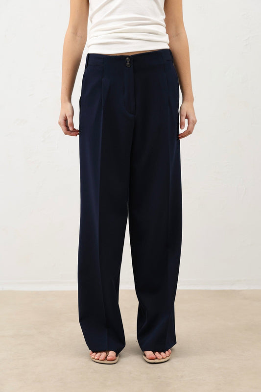 Antioch Pens Women's Wide-Leg Pants with Detailed Design