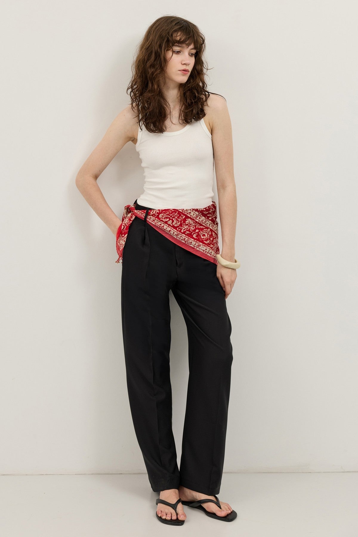 Antioch Wide-Leg Pleated Pants
