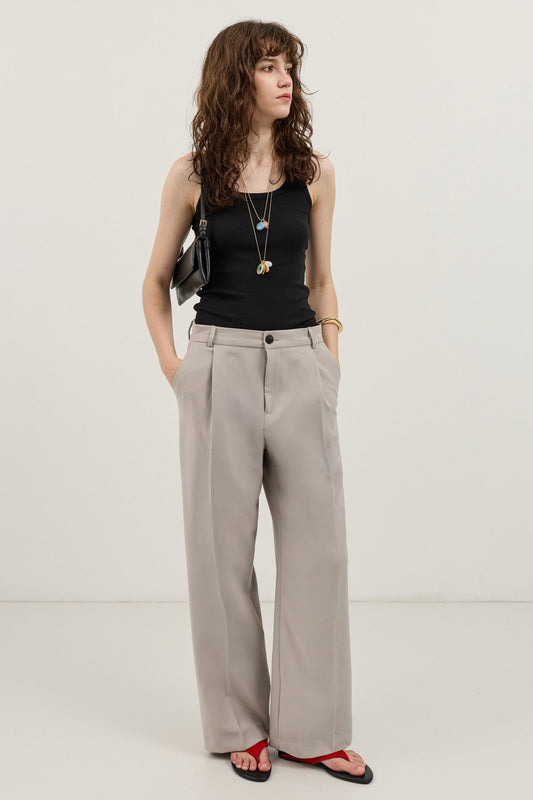 Antioch Wide-Leg Pleated Pants