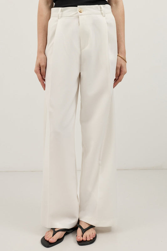 Antioch Wide-Leg Pleated Pants