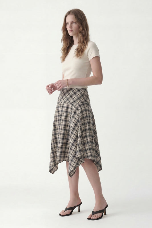 Antioch Asymmetrical Plaid Women's Skirt