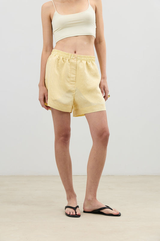 Antioch Women's Striped Shorts with a Modal Blend and Elastic Waistband