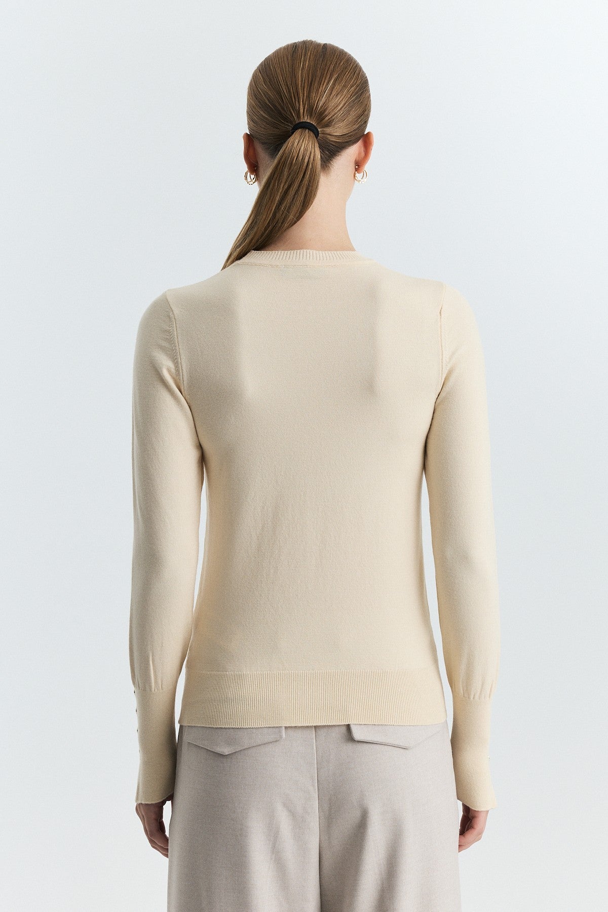 Basic Solid-Color Knit Sweater