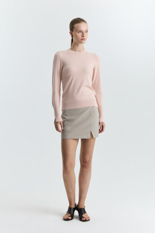 Basic Solid-Color Knit Sweater