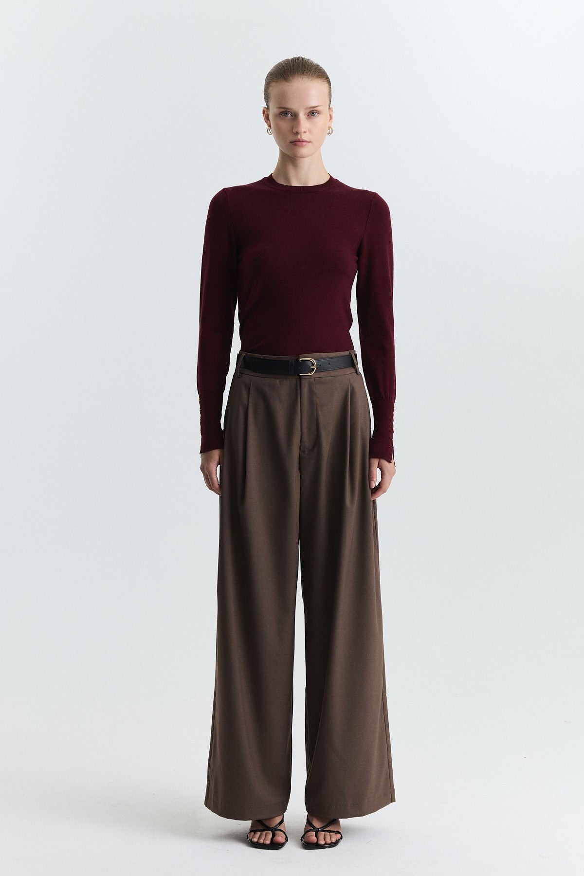 Basic Solid-Color Knit Sweater