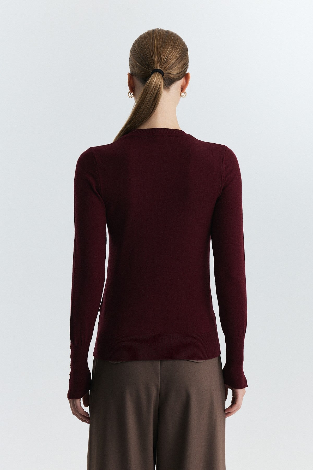 Basic Solid-Color Knit Sweater