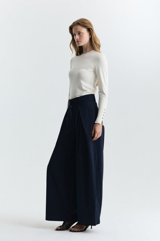 Basic Solid-Color Knit Sweater