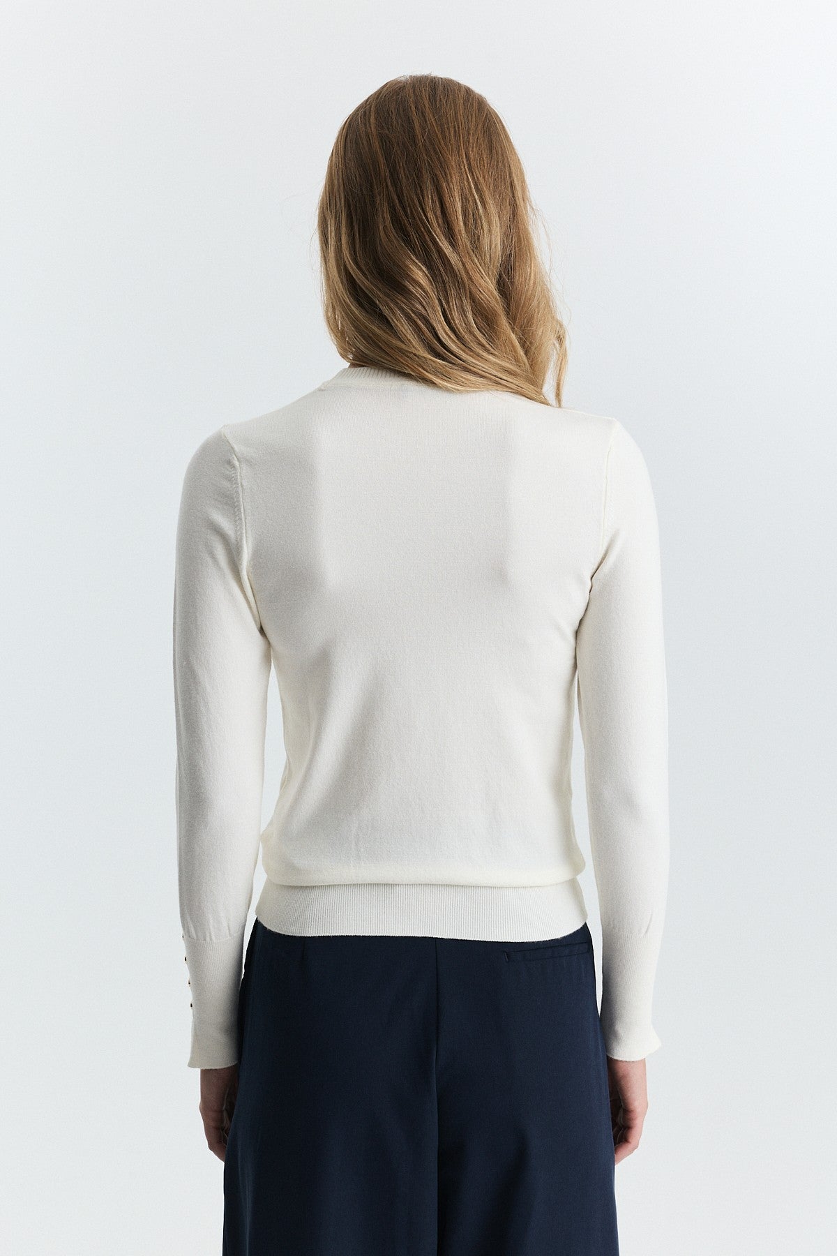 Basic Solid-Color Knit Sweater