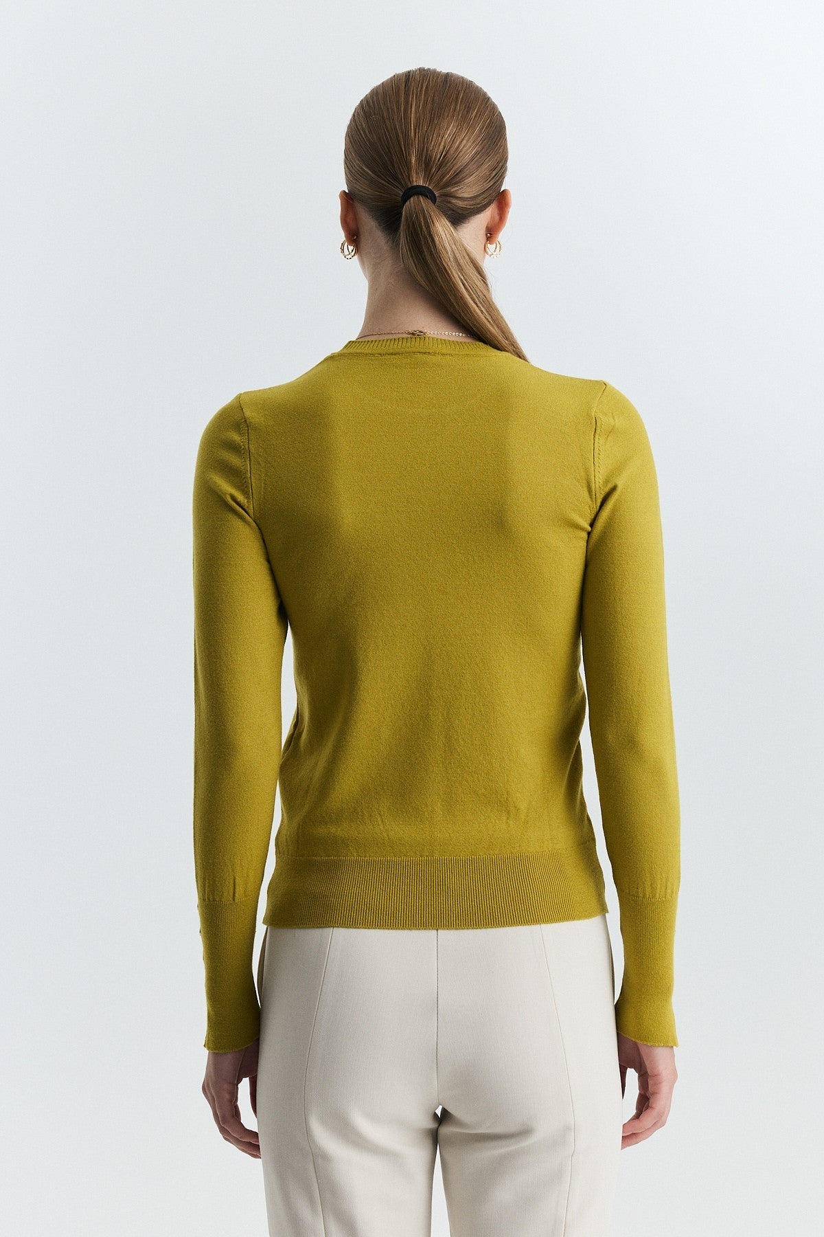 Basic Solid-Color Knit Sweater