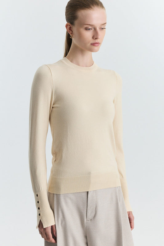 Basic Solid-Color Knit Sweater