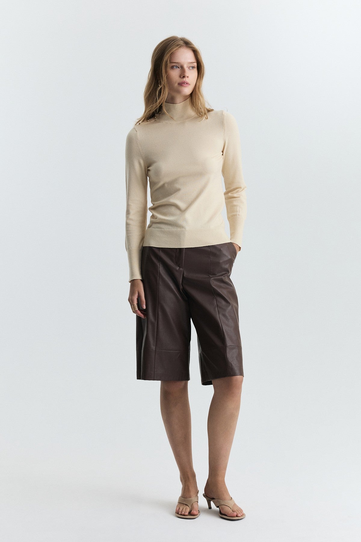 Button-Up Knit Sweater