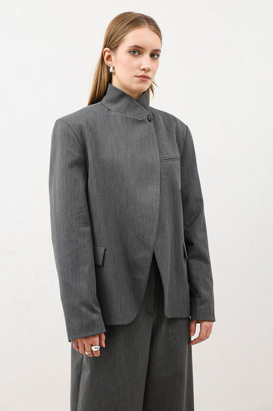 Antioch Stand-Up Collar Women's Blazer Jacket