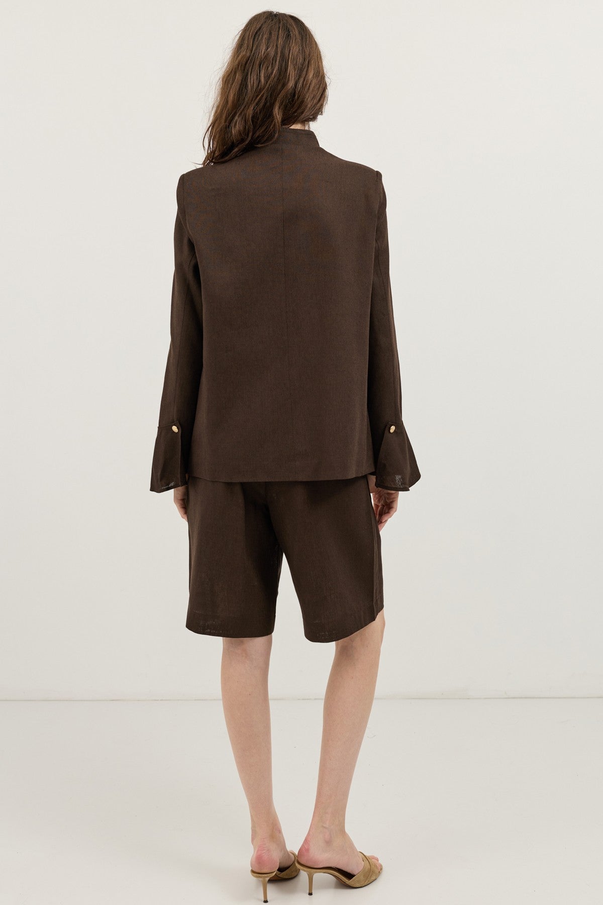 Women's Blazer Jacket with Linen Blend