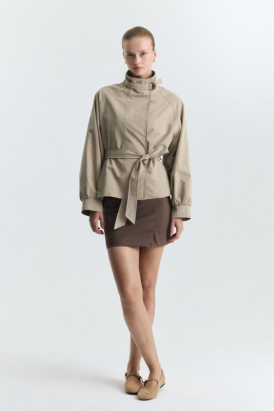 Stand-Up Collar Trench Coat