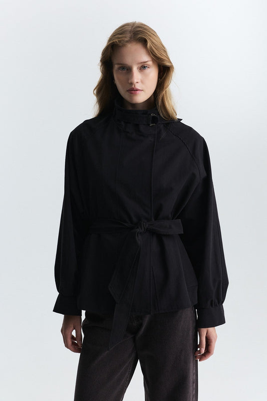 Stand-Up Collar Trench Coat