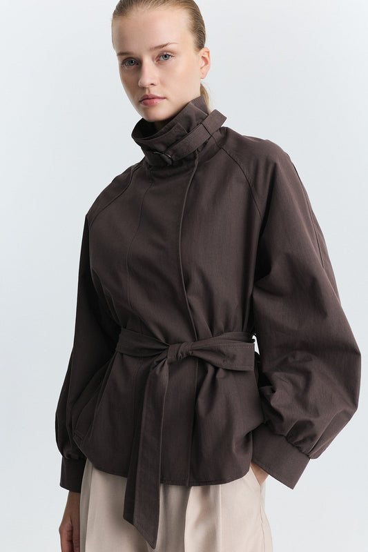 Stand-Up Collar Trench Coat