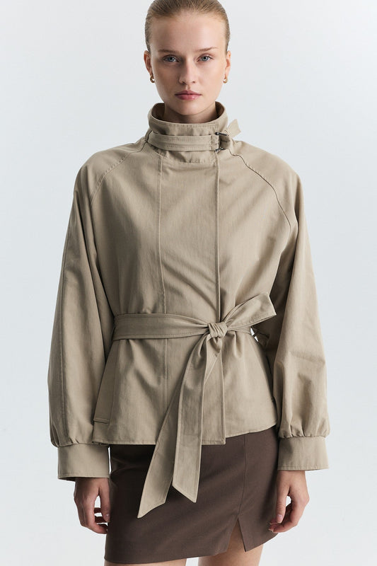 Stand-Up Collar Trench Coat