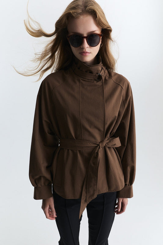 Stand-Up Collar Trench Coat