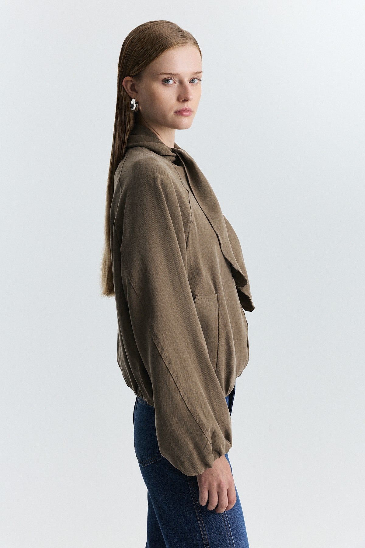 Lyocell-Blend Shawl-Collar Jacket