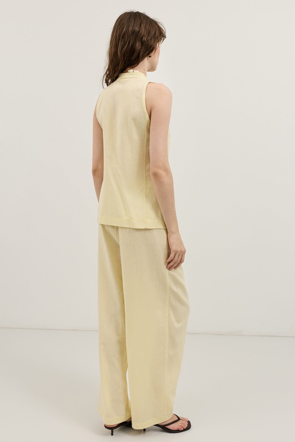 Antioch Linen-Blend Cross-Over Women's Vest