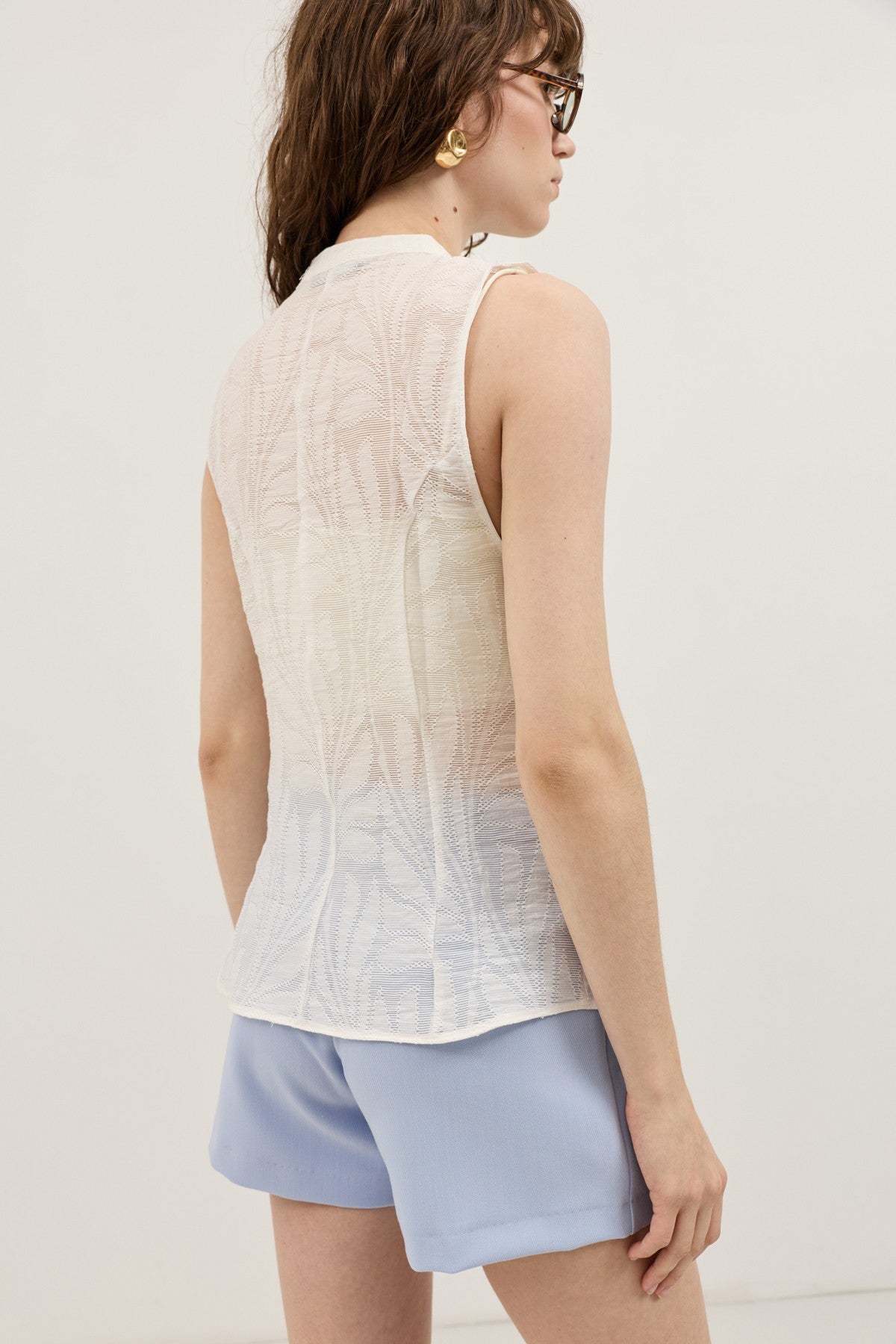 Antioch Embellished Button-Textured Women's Vest