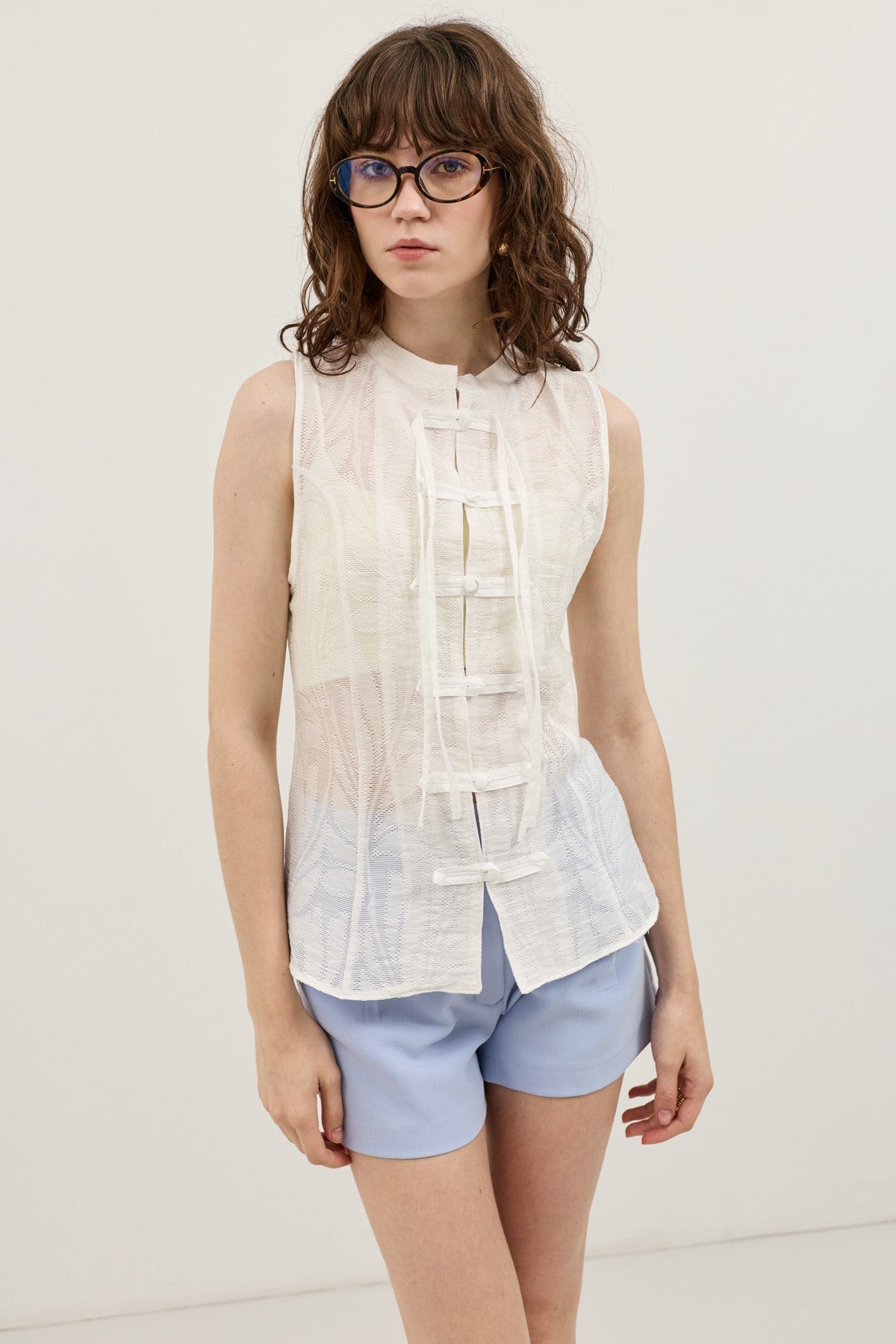 Antioch Embellished Button-Textured Women's Vest