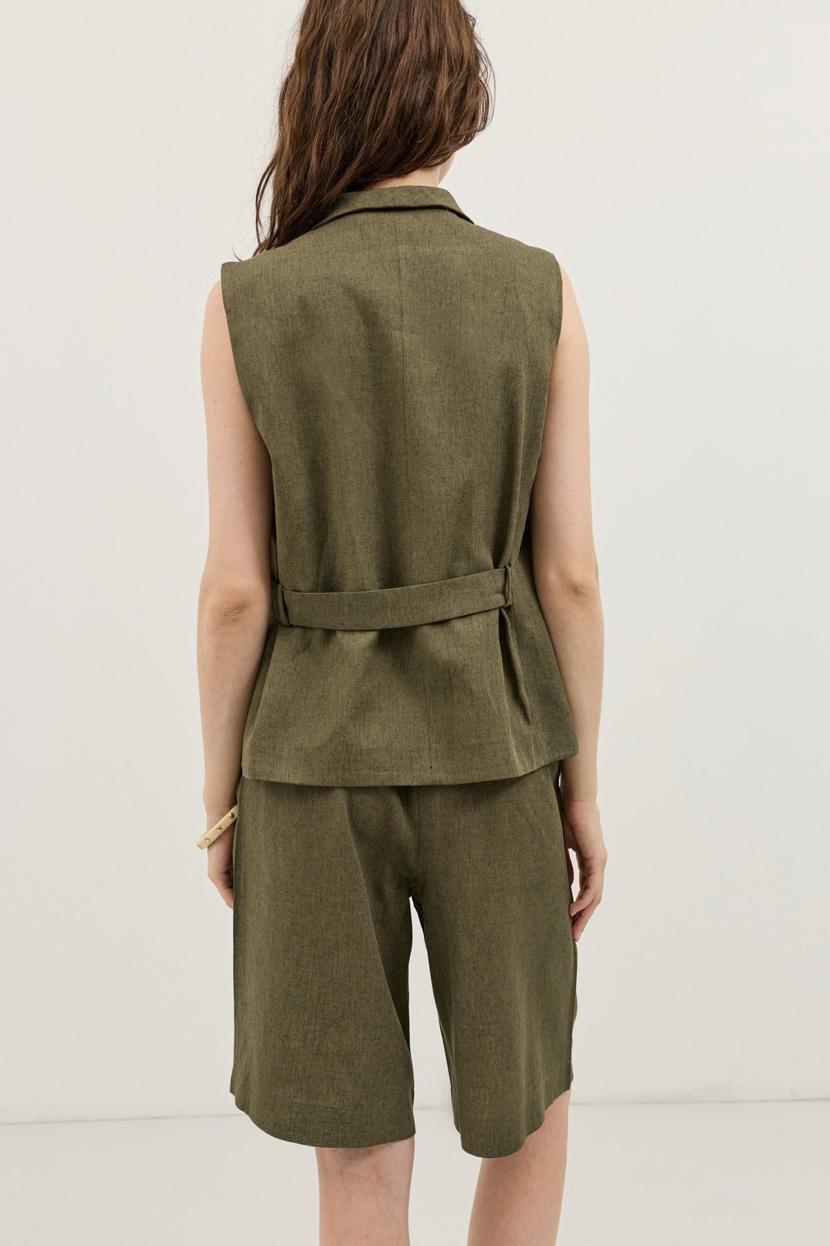Antioch Linen-Blend Cross-Over Women's Vest