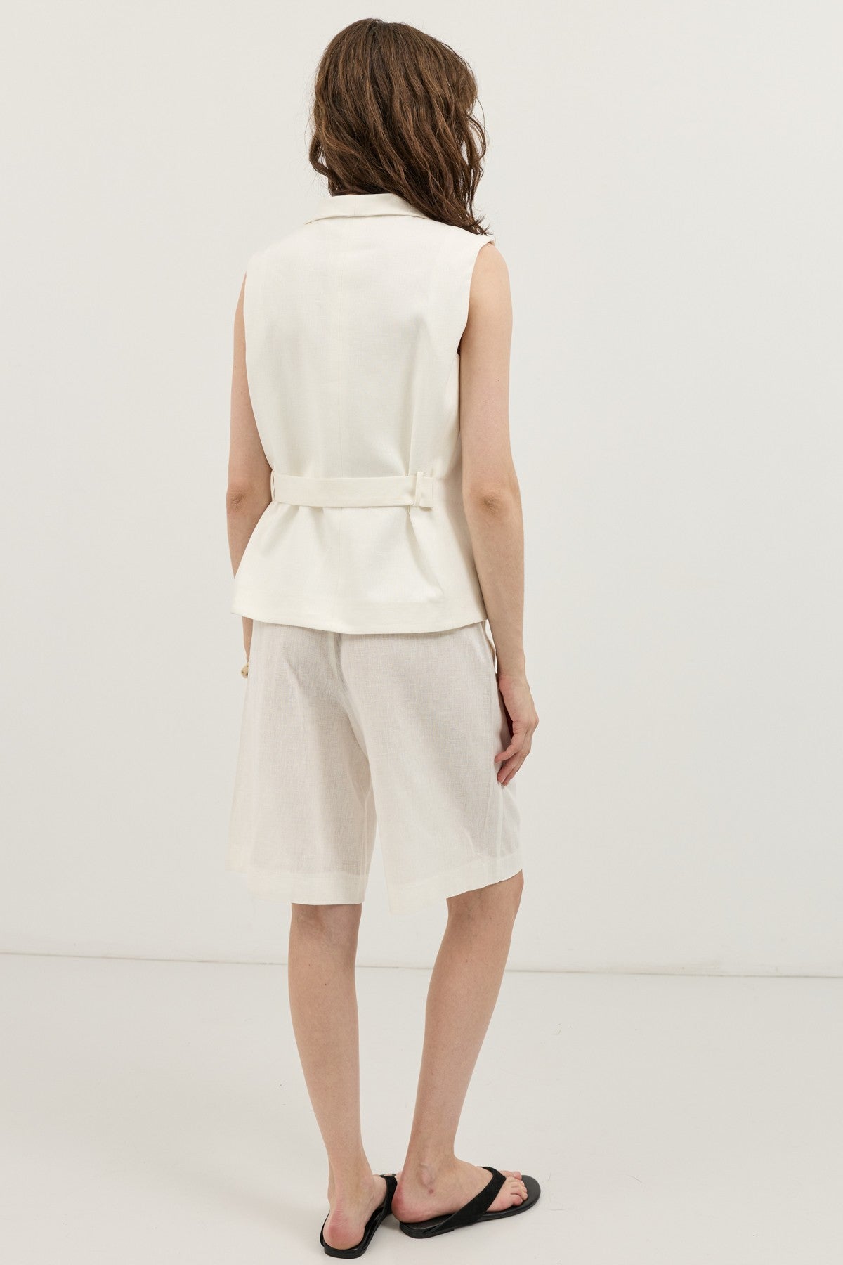 Antioch Linen-Blend Cross-Over Women's Vest