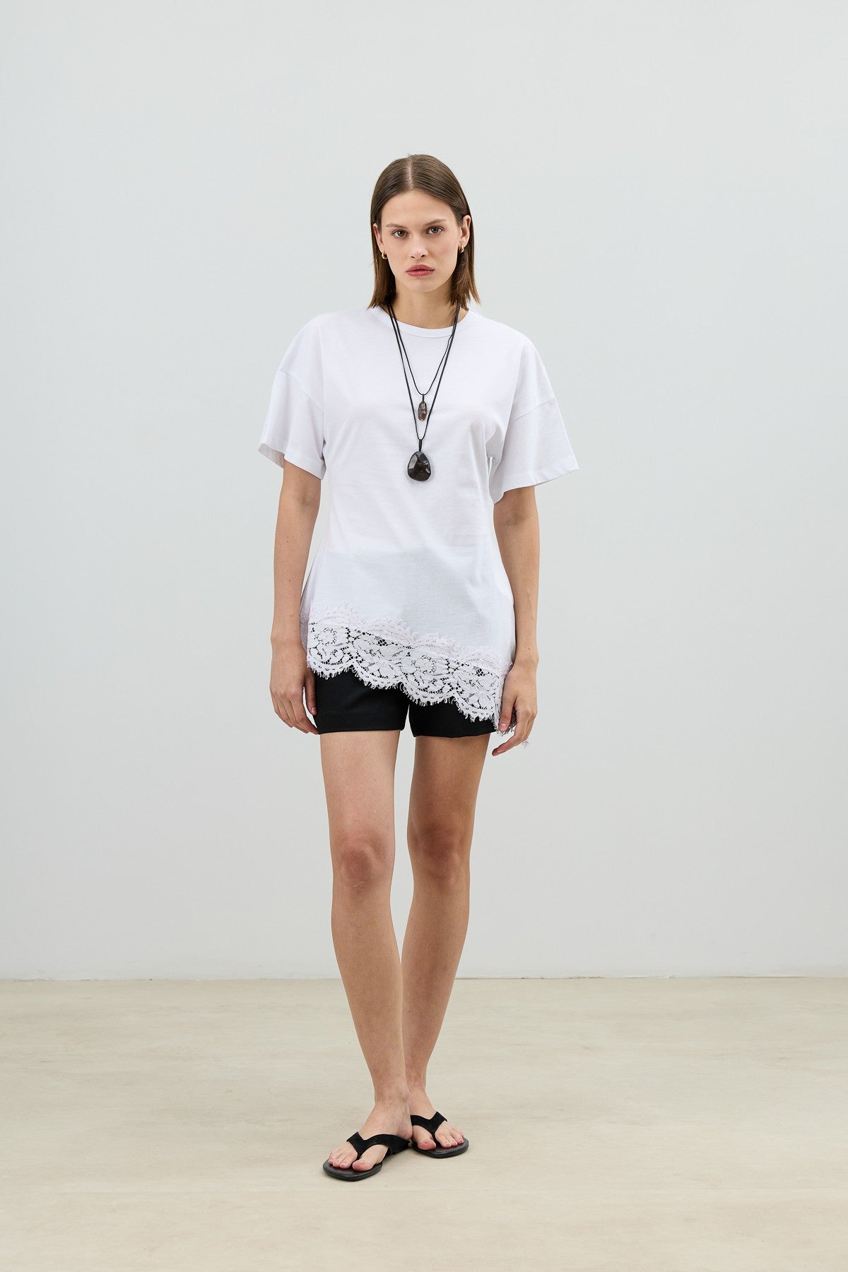 Antioch Lace-Trimmed Cotton Women's T-Shirt