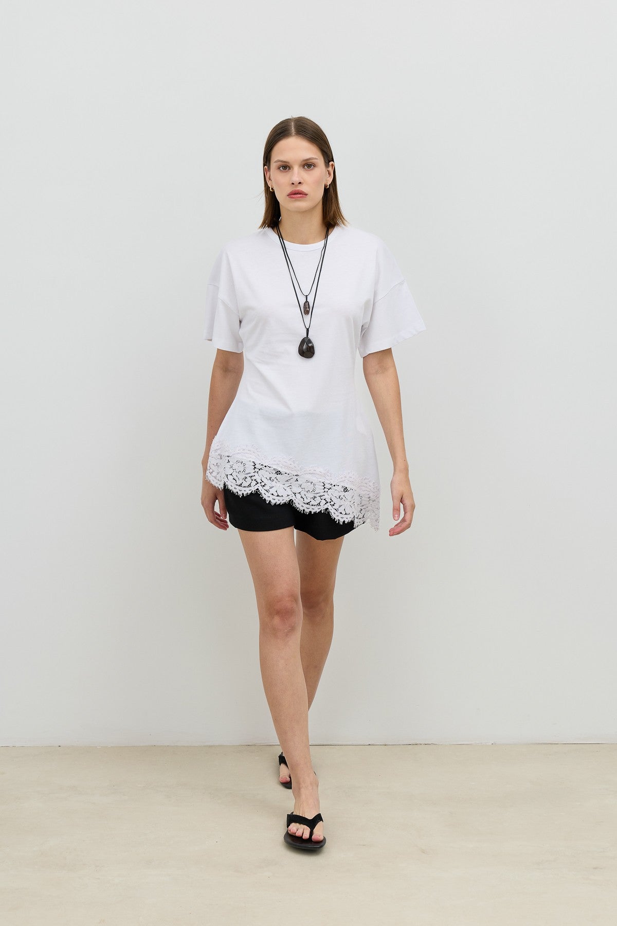 Antioch Lace-Trimmed Cotton Women's T-Shirt
