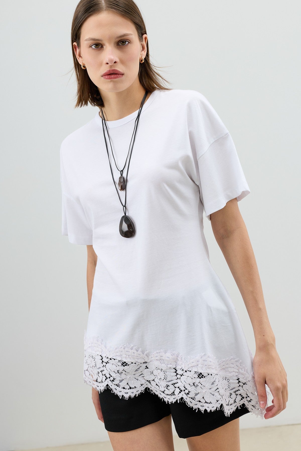 Antioch Lace-Trimmed Cotton Women's T-Shirt