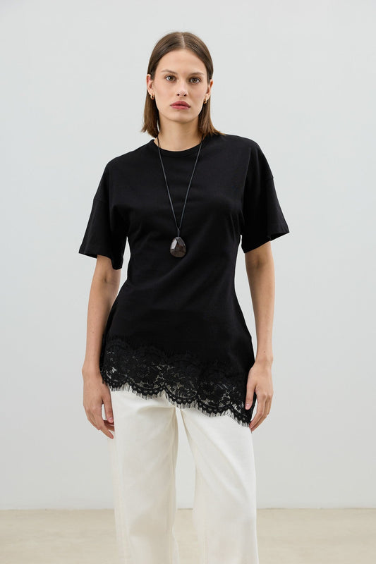 Antioch Lace-Trimmed Cotton Women's T-Shirt