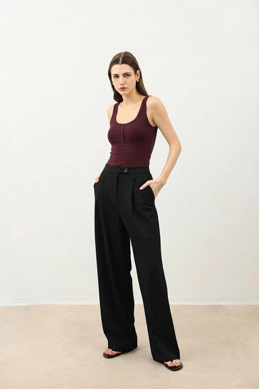 Antioch Women's T-Shirt with Button Detail