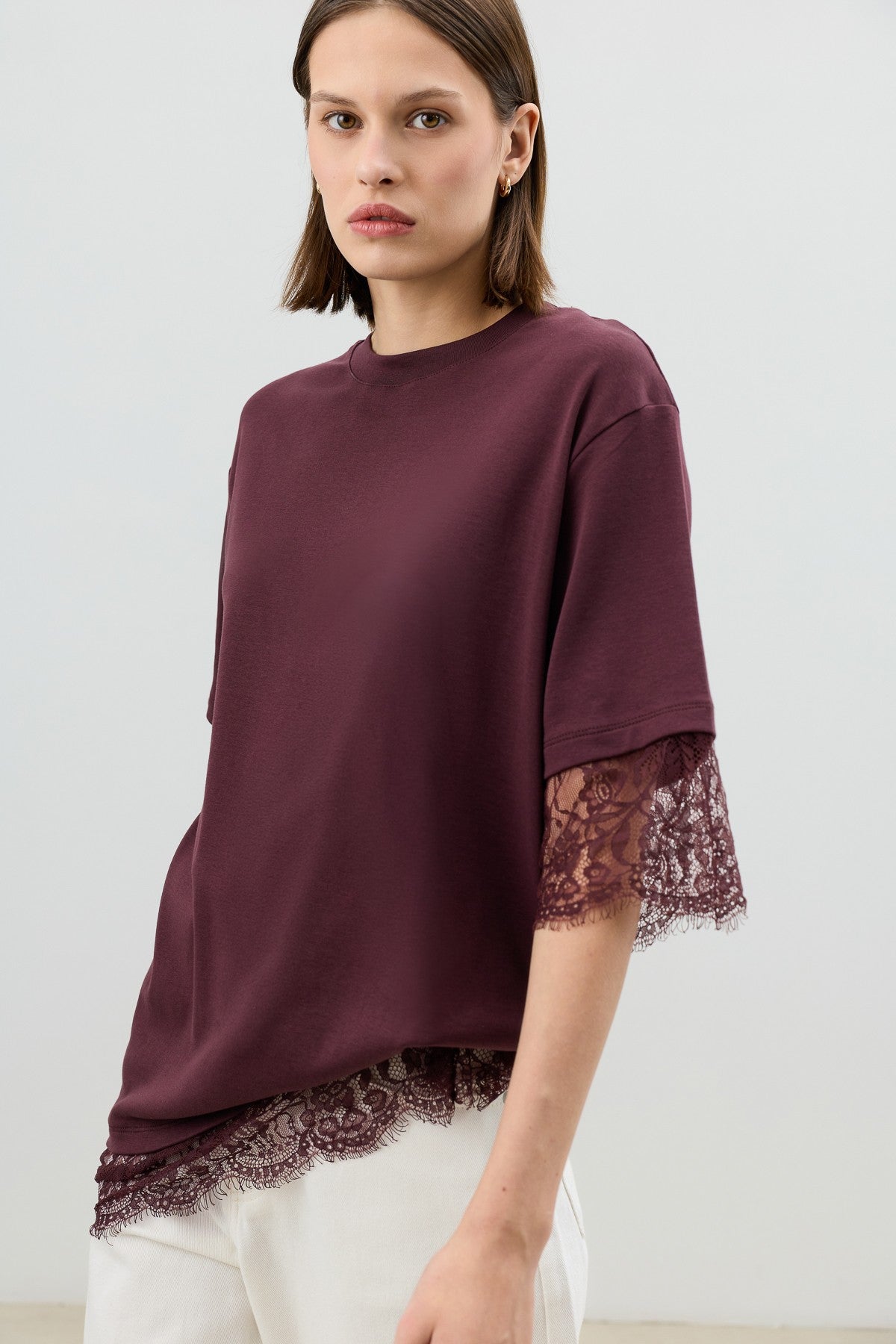 Antioch Women's T-Shirt with Lace Details