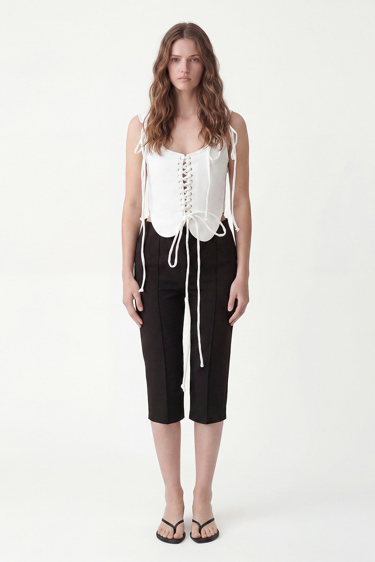 Zippered Corset-Style Top