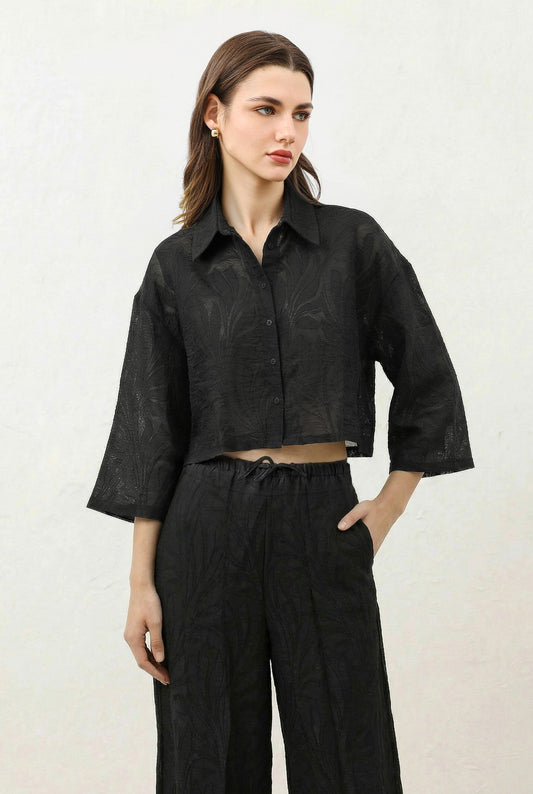 Antioch Floral-Print Shirt and Pants Set for Women