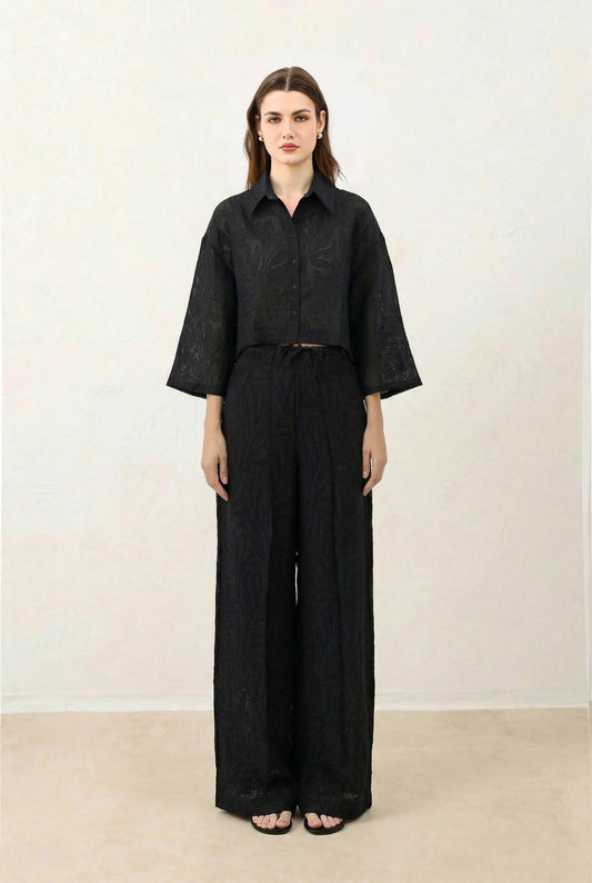 Antioch Floral-Print Shirt and Pants Set for Women