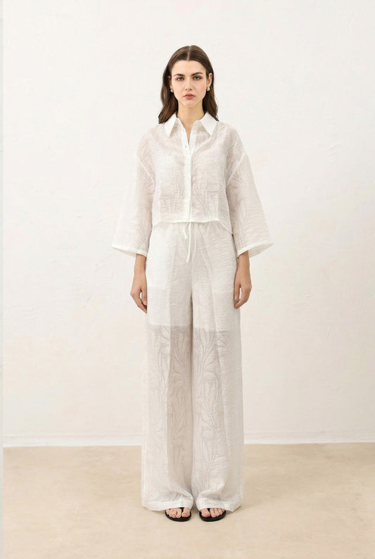 Antioch Floral-Print Shirt and Pants Set for Women