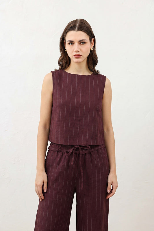 Antioch Women's Striped Linen-Blend Suit
