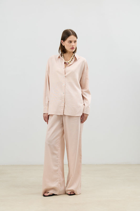 Antioch Linen-Blend Women's Shirt and Pants Set