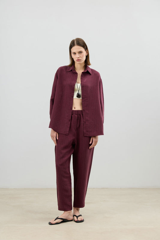 Women's Striped Suit with Modal Blend