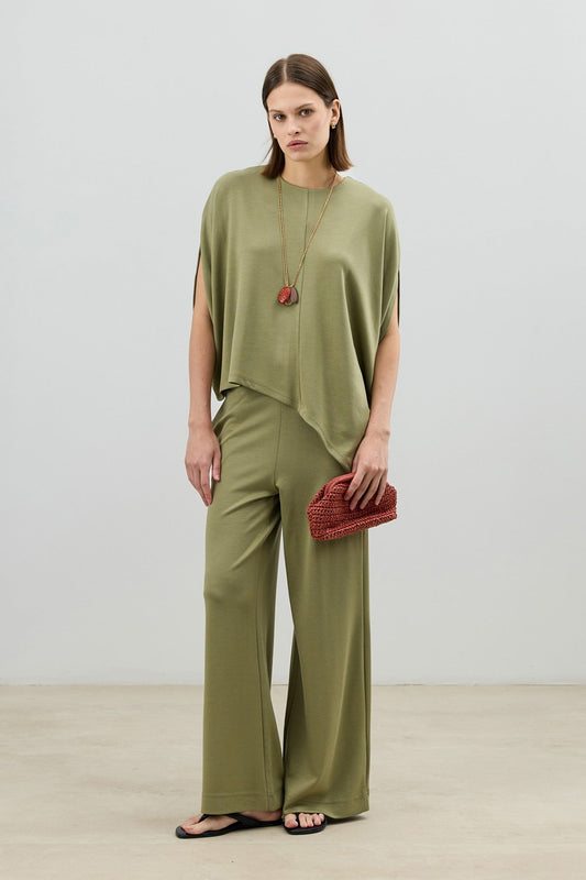 Antioch Asymmetrical-Cut Draped Women's Set