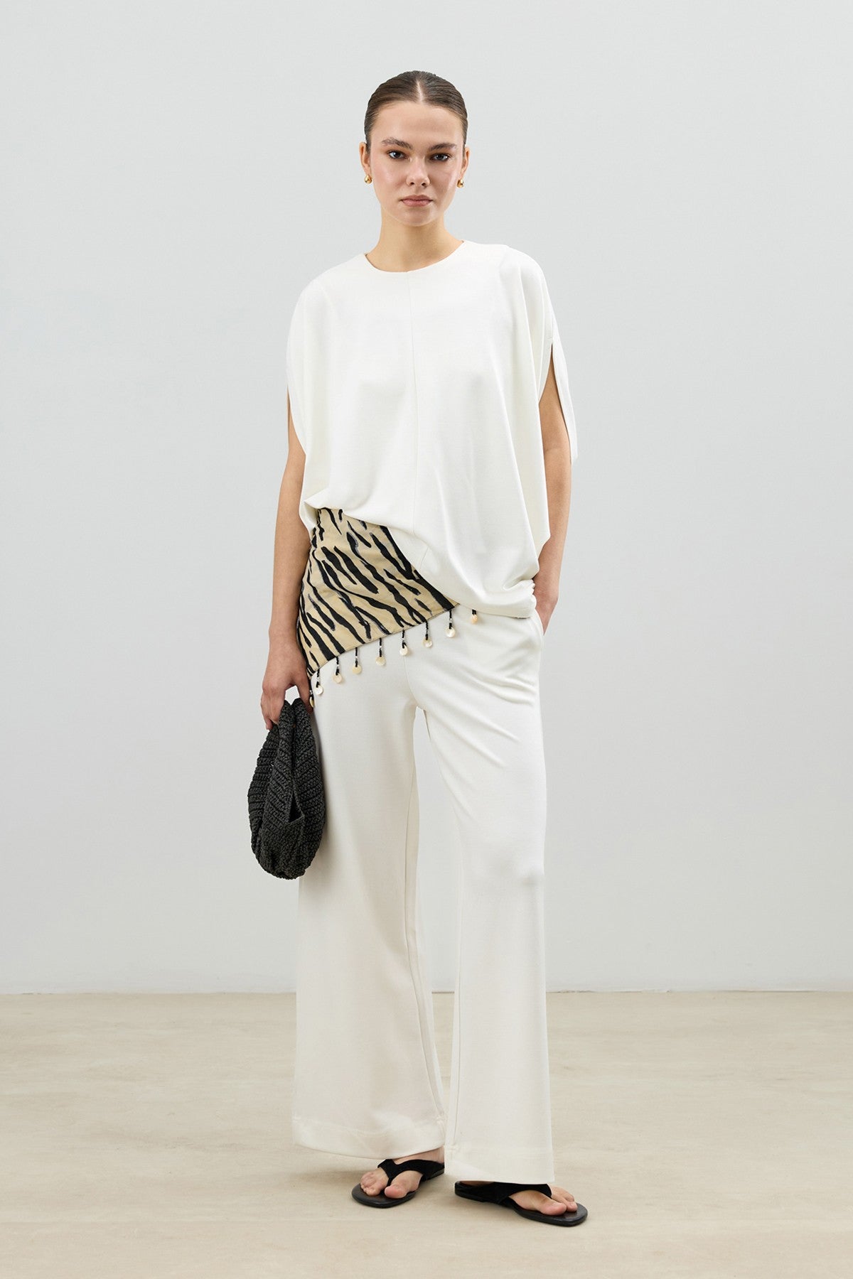 Antioch Asymmetrical-Cut Draped Women's Set