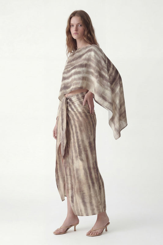 Slit Skirt and Pareo Set