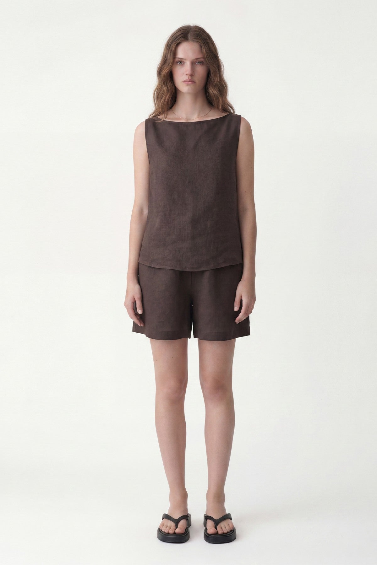 100% Linen Shorts Set