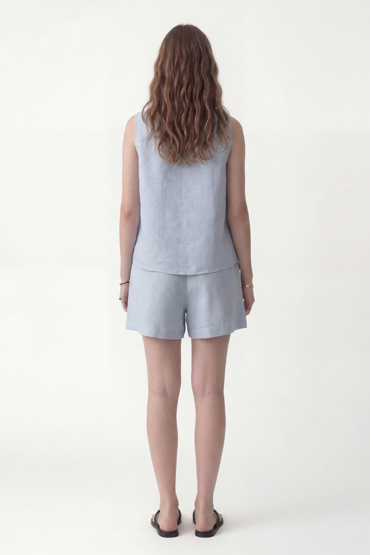 100% Linen Shorts Set